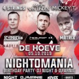 De Hoeve – Nightomania Birthday Party dj Night & dj Arnie
